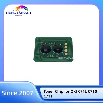 CMYK Toner Chip 44318608 44318607 44318606 44318605 for OKI C71L C710 C711 Printer Cartridge Chip